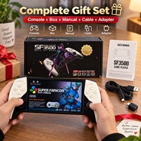 Console de jeu portable SF3500, écran IPS HD de 5 pouces, jeux rétro, double joystick, rechargeable, portable, pour enfants, adolescents, adultes, mise en miroir sur TV
