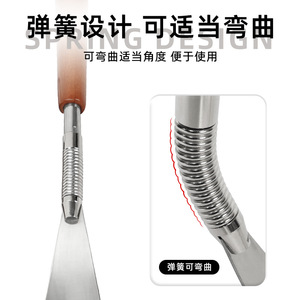 Yinste Spring <b>Shoe</b> Horn Stainless Steel Wooden Handle Long Short Style <b>For</b> <b>Elderly</b> Pregnant Women Assistance - Product Image 2