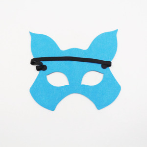 Conjunto de Disfraz de Murciélago de Fieltro para Niños, 2 Piezas: Alas Azules y Máscara con Detalles de Brillo Rosa - Product Image 4