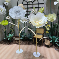Nouvelles fleurs de pavot géantes artificielles réalistes MILE, fleurs artisanales réalistes, support floral pour vitrine, décoration de Noël