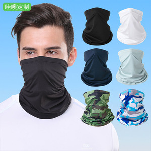 Summer Breathable Ice Silk Neck Scarf Quick Drying Multi Functional Magic Headscarf Cycling Face Mask Men Sun Protection Veil - Product Image 1