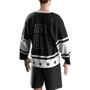 Camiseta de Hockey sobre Hielo Reversible de Secado Rápido para Hombre, con Bordado, Manga Larga, Talla Grande, Estampado por Sublimación, Ropa Deportiva - Product Image 6