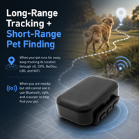 Traceur GPS pour animaux de compagnie étanche 4G avec positionnement BeiDou BT WiFi et affichage LED, suivi GPS haute précision
