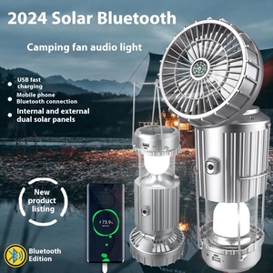 Năng lượng mặt trời Powered Quạt điện ánh sáng Cắm Trại Di động căng chuyển Cắm Trại Pin Lithium ngựa ánh sáng - Product Image 2