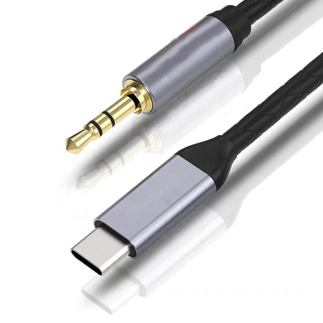 RASANTEK USB C to 3.5mm Aux Cable Gold Plated DAC Chip Hi-Res Audio AC Output Headphone Adapter for Phone Laptop