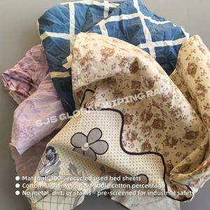 Trapos de limpieza para mecánicos, 100% algodón, trapos de láminas recicladas, piezas cortadas, trapos de láminas de colores mixtos claros - Product Image 4