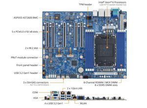 Placa Base para Servidor de un Solo Socket MS04-CE0, Xeon 9004 9005, DDR5, PCIe 5.0, Plataforma para Centro de Datos Empresarial, Nueva MS04 CE0 AMD EPYC - Product Image 4