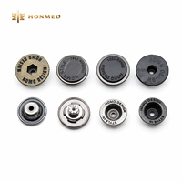 Kancing Tekan Kuningan HONMEO untuk Jeans, Bebas Nikel, Kancing Logam untuk Jeans Denim 15mm 17mm Tersedia, Kancing Logam Denim Berukir