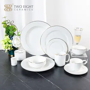 Заводская цена, керамические белые тарелки, скандинавский фарфоровый набор тарелок, посуда, набор посуды, набор чашек, столовая посуда