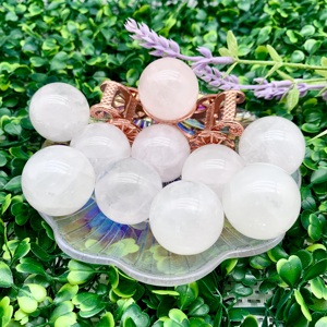 Wholesale High Quality Bohemian <b>Snow</b> Phantom Clear Quartz Sphere Natural Crystal Stone for Unique Home Decor and Holiday Gifts - Product Image 3