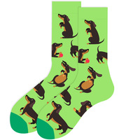 Chaussettes longues unisexes en coton pour l'automne, motif animalier, mignonnes, tendance, amusantes, chaussettes cadeaux