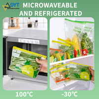 120 micron LDPE transparante hersluitbare plastic diepvrieszakjes voor broodjes, fruit, groenten en snacks
