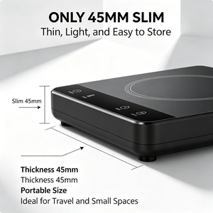 Plato Calentador de Alimentos <span class=keywords><strong>El</strong></span>éctrico Inalámbrico de 8800 mAh, 45 mm de Grosor, Temperatura Ajustable, Panel Táctil LED, Bandeja Calefactora Portátil con Apagado Automático - Product Image 4