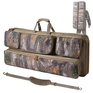 Sac de transport ajustable et structuré camouflage pour arc à poulies, arc classique, flèches et accessoires de chasse, sac de rangement pour arbalète de chasse en extérieur - Product Image 1