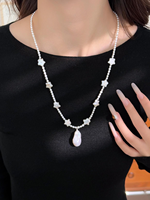 Collier à breloques en perles baroques bohèmes avec boucle en cuivre plaqué or - Matériel naturel certifié CE ASTM REACH - Bijoux de mode