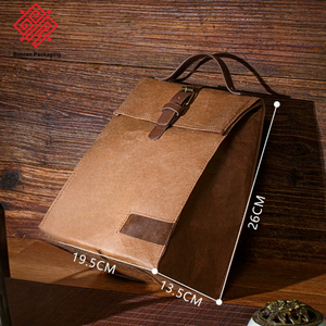 Sac isotherme Baoren écologique en polyester résistant à l'eau avec fermeture en papier kraft lavé pour le thé et les aliments - Product Image 5