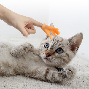 <b>Cats</b> Finger Toy Silicone <b>Cat</b> Massage Glove Pet Interactive Play Tool For <b>Cats</b> - Product Image 1