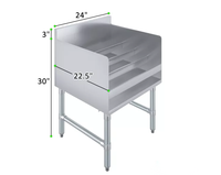 Étagère à liqueurs à quatre niveaux en acier inoxydable, étagère à bouteilles de bar entièrement soudée avec pieds réglables pour usage commercial