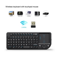 Rii X1 Mini Wireless Keyboard dengan Touchpad dan Mouse, Kode Pembelajaran, Baterai Isi Ulang, Jangkauan 10M