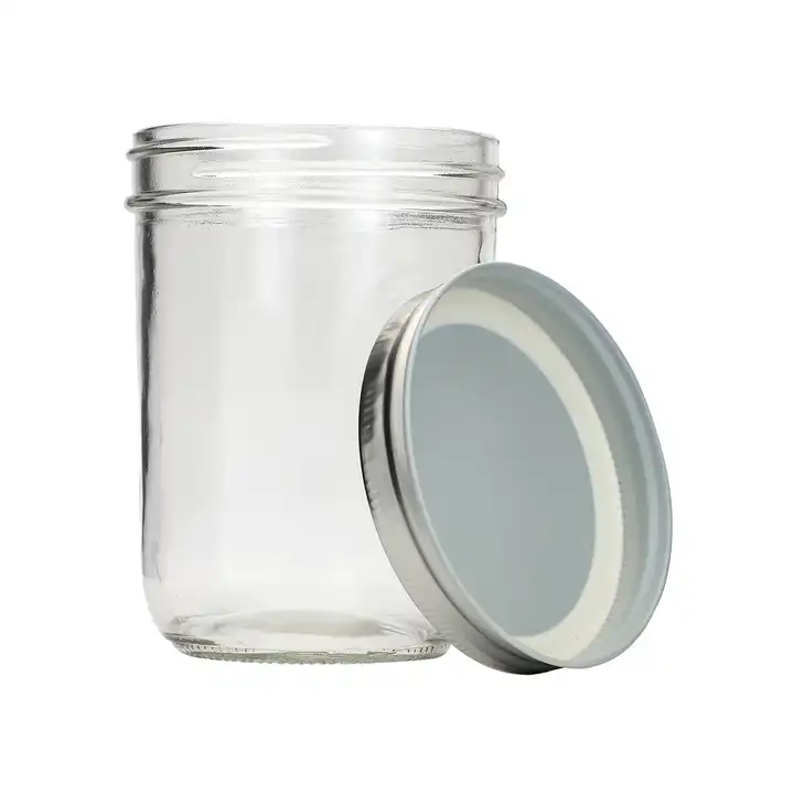 Tall Wide Mouth Transparent Glass Mason Jars With Plastic Lid - Buy Tall  Wide Mouth Transparent Glass Mason Jars With Plastic Lid Product on