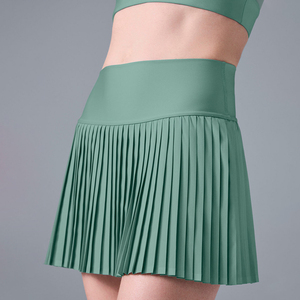 Rok olahraga tenis wanita, rok pendek bernapas cepat kering pinggang tinggi fitness gym lari olahraga luar ruangan - Product Image 2