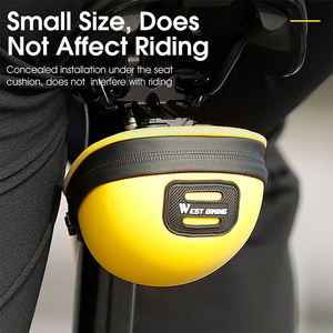 Sacoche de selle de vélo WEST BIKING portable à ouverture large avec support pour feu arrière, sacoche de selle de vélo étanche à coque rigide pour vélo de route - Product Image 2