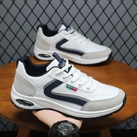 Chaussures de sport pour hommes, baskets confortables à couleurs contrastées, antidérapantes, pour la course à pied et la marche quotidienne