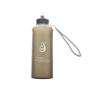 Botella de agua de silicona suave con aislamiento BPA, muestra gratuita, tacto suave, botella de agua suave. - Product Image 5