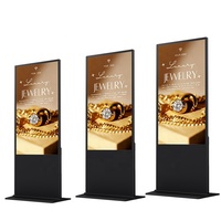 Affichage numérique vertical 4K de 55 pouces, Android 11, écran tactile LCD, kiosque publicitaire sur pied, service en libre-service, SDK, agence
