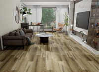Plancher en vinyle SPC rigide antidérapant imperméable à l'eau avec installation par clic de 5 mm et 6 mm