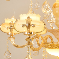 Lustre de luxe en or LED Long en cristal Style européen Hôtel Plafonnier Suspendu Fournisseur Escalier