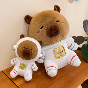 Astronauta capibara peluche cartone animato morbido capibara farcito bambole di animali idrochoerus idrochaeris gettare cuscino regalo - Product Image 4