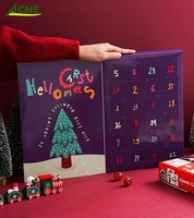 Prêt à Expédier Calendrier de l'Avent Pliable de Noël, Boîte Cadeau Compte à Rebours de Luxe, Boîte Mystère Surprise pour Bijoux