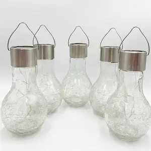 Modern Minimalist Solar LED Cracked Glass Bulb For Decorating Outdoor Patio Suitable For Gift Giving