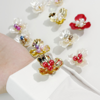 Boutons décoratifs en résine imitation perle, accessoire fantaisie écologique pour vêtements, fête des Mères, anniversaire, affaires, sans couture