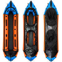 Packraft gonflable ultraléger en TPU, fabrication OEM, kayak gonflable pour 2 personnes avec spraydeck et jupe pour les aventures aquatiques