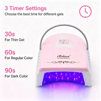 Lampe à ongles UV LED professionnelle rechargeable sans fil 72W avec ventilateur intégré, motif cœur rose, pour salons de manucure, avec logo personnalisé, vente en gros
