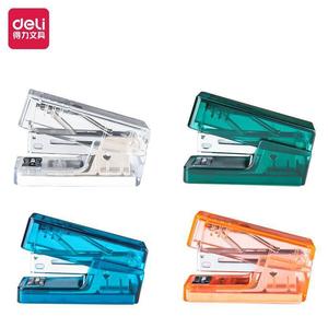 Mini Engrapadora Transparente Deli, Compacta de Plástico, para Oficina y Estudiantes - Product Image 1