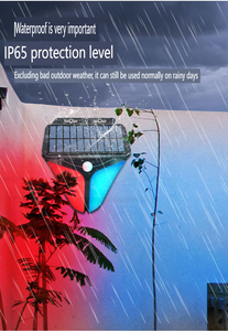 Lampu dinding peringatan #1, induksi surya 26LED dengan manik-manik merah dan biru AC IP65 dinilai untuk deteksi tubuh manusia - Product Image 5