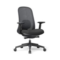Chaise de bureau moderne en maille avec hauteur réglable et pivotante, support lombaire ergonomique, accoudoirs réglables, chaises de travail