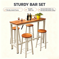 Combinaison créative moderne et écologique de tabouret haut et petite table de bar pour cuisine et salle à manger