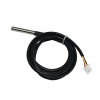 Termometer Probe Temperatur Tahan Air DS18B20 1/2/3/4/5 meter dengan Kabel Tahan Panas dengan terminal XH2.54