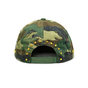 Neues Design Luxus Camo Baseballkappe mit Goldketten-Detail Sonnenmuster Bestickte Mütze mit Nieten Unisex Streetwear Kappe - Product Image 3