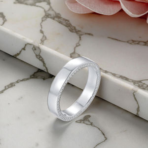 Factory Custom 925 Silver <strong>Moissanite</strong> <strong>Men</strong> <strong>Ring</strong> Round Cut Paved Full Iced Out Hip Hop Finger <strong>Ring</strong> for Engagement or Fashion Wear - Product Image 2