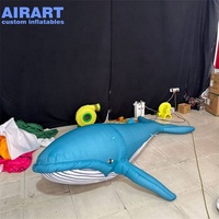 Activité de formes personnalisées décoration mascotte gonflable de baleine, ballon gonflable de baleine bleue de mer