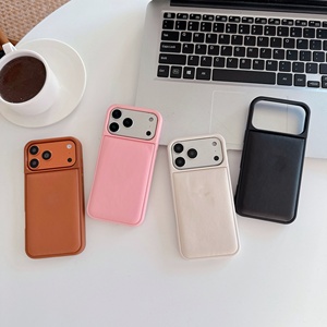 Coque de protection antichoc en cuir PU de luxe personnalisée pour <span class=keywords><strong>iPhone</strong></span> 17, 16, 15, 14/13 - Product Image 2