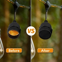 Capuchons de sécurité en nylon E26 E27 pour douilles de lampe, compatibles avec les supports d'ampoules standard et encastrés, et les guirlandes lumineuses.