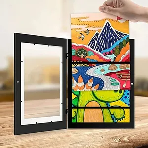 Shadow Box Foto Bilderrahmen Kinder Artwork Projekte Veränderbare Kinder Kunst rahmen Front öffnung für Wohnkultur