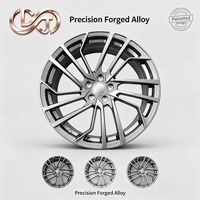 Rines de Auto Forjados en Negro Brillante con Diseño de Múltiples Radios, Personalizados con PCD ET, Cóncavos Profundos, para BMW, Audi, Benz