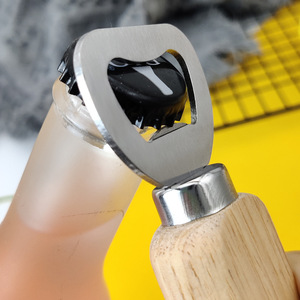 Ouvre-bouteille exclusif transfrontalier en bois et acier inoxydable pour la maison avec gravure personnalisée pour anniversaire - Product Image 4